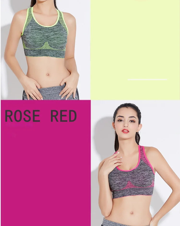 Seamless Crop Top Sports Bra Yoga Vest for Women