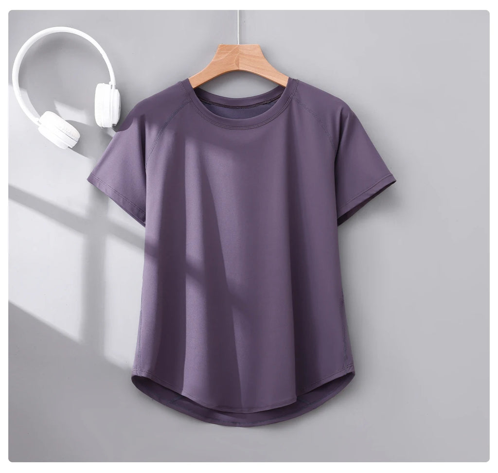 Short Sleeve Summer Workout Shirt for Women