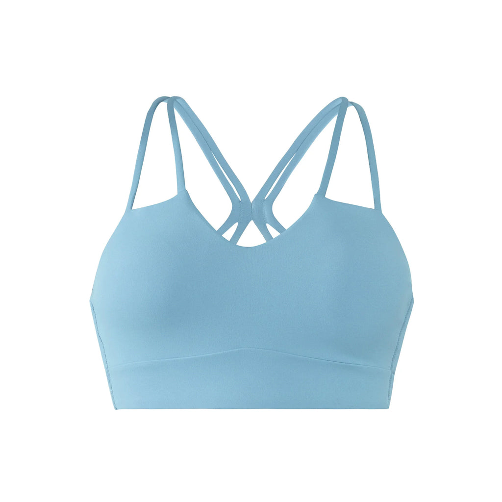 Cross Back Shockproof Padded Sports Bra