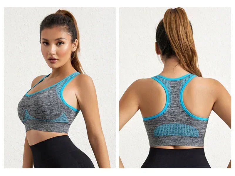 Seamless Crop Top Sports Bra Yoga Vest for Women