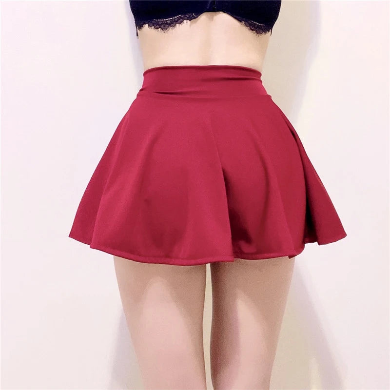 Pleated High Waist Mini Skirt for Women