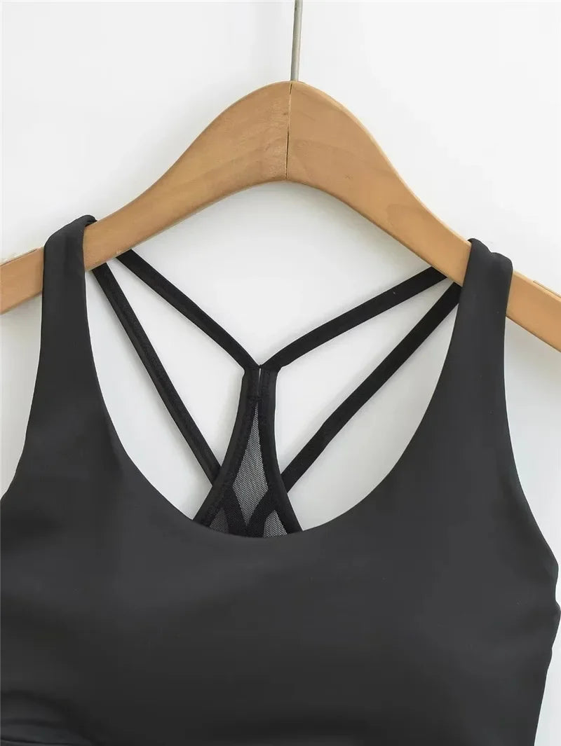 Cross Back Shock Absorption Yoga Bra
