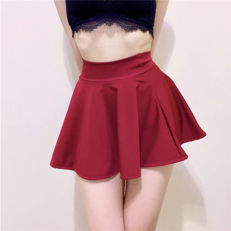 Pleated High Waist Mini Skirt for Women