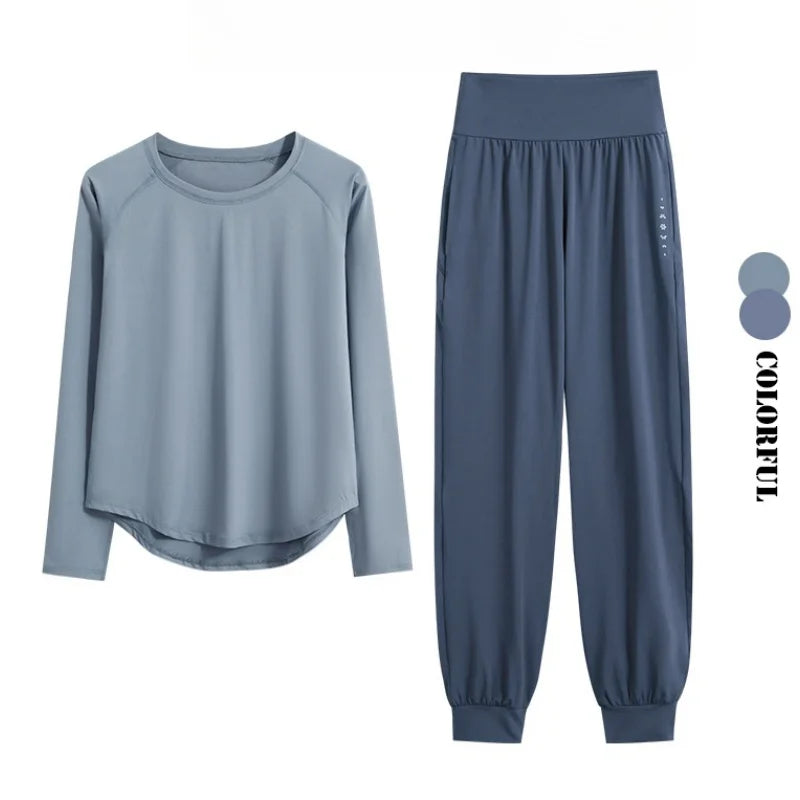 Two Piece Yoga Set Long Sleeve and Pants