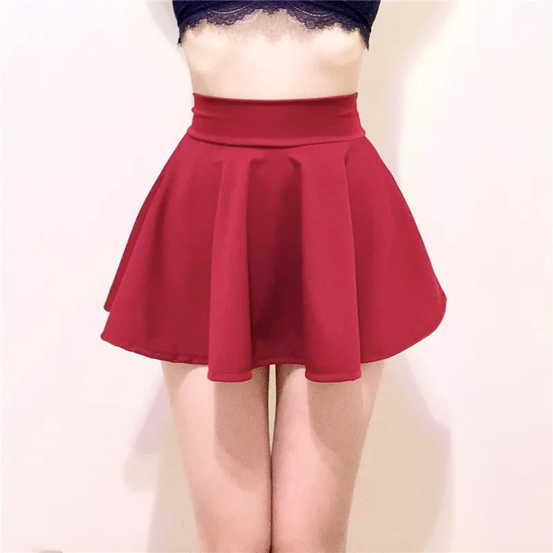Pleated High Waist Mini Skirt for Women