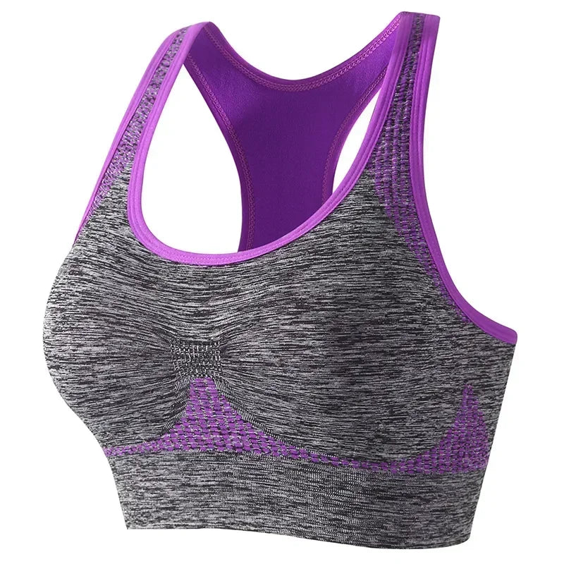 Seamless Crop Top Sports Bra Yoga Vest for Women