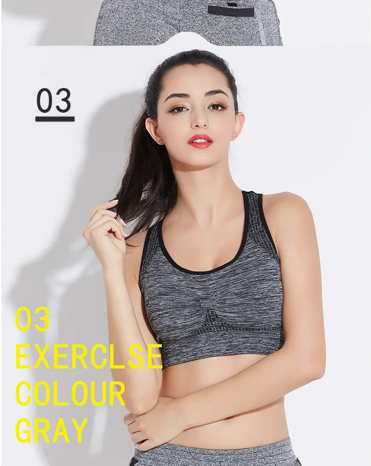 Seamless Crop Top Sports Bra Yoga Vest for Women
