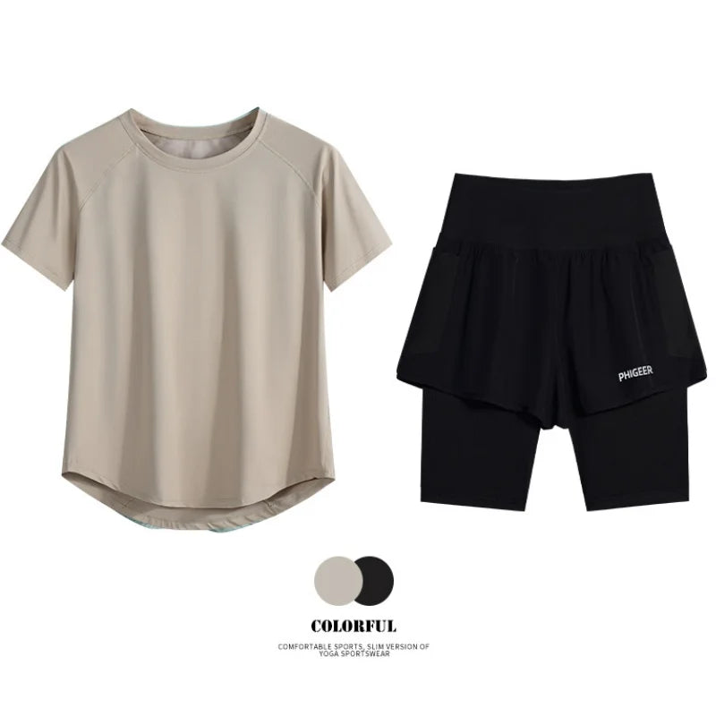 Lightweight Yoga Workout Set 2 in 1 Shorts