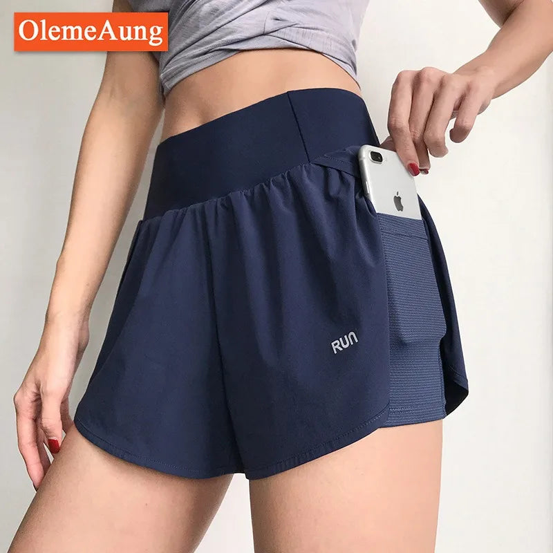 High Waist Yoga Shorts Running Pants Women