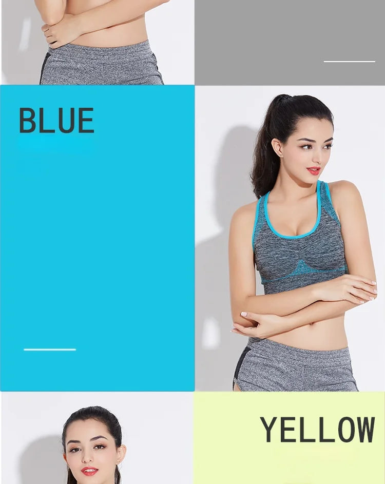 Seamless Crop Top Sports Bra Yoga Vest for Women