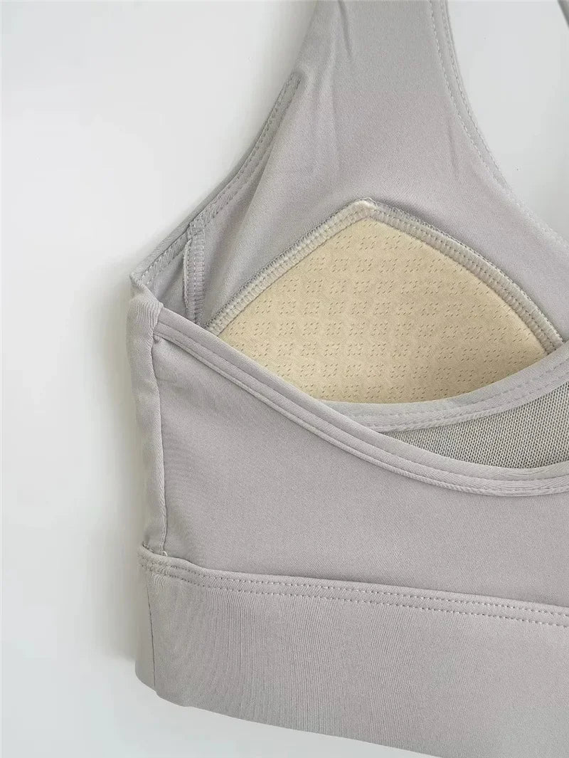 Cross Back Shock Absorption Yoga Bra