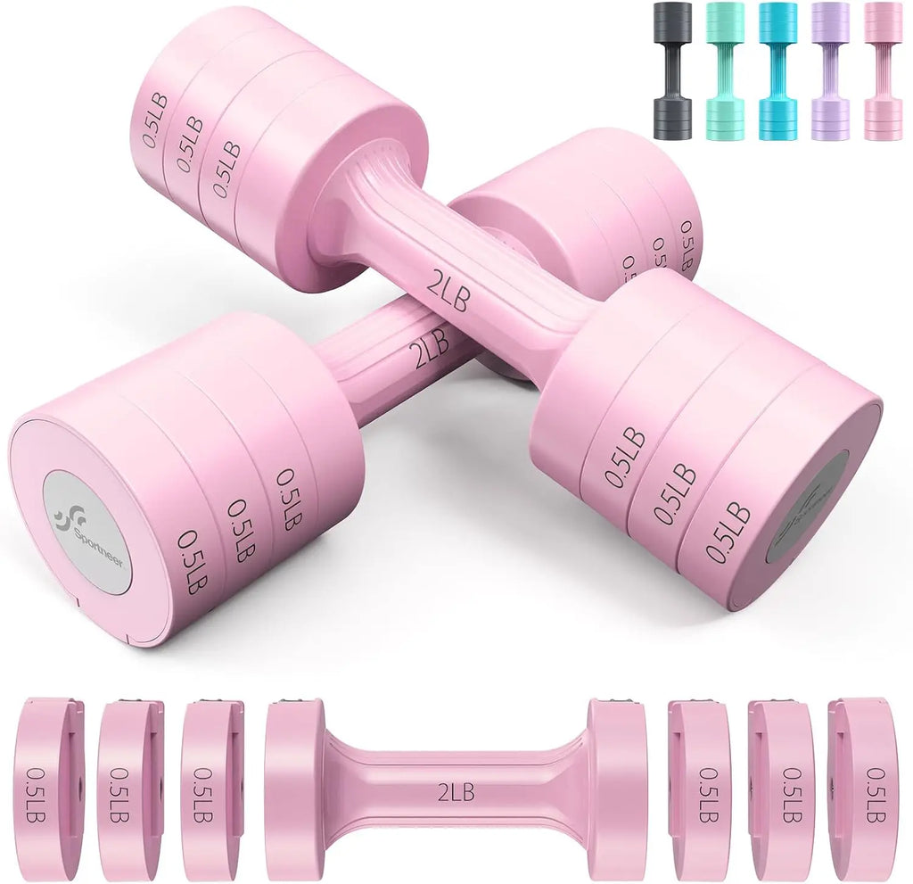 Adjustable Dumbbell Weight Set 2lb to 5lb Pair
