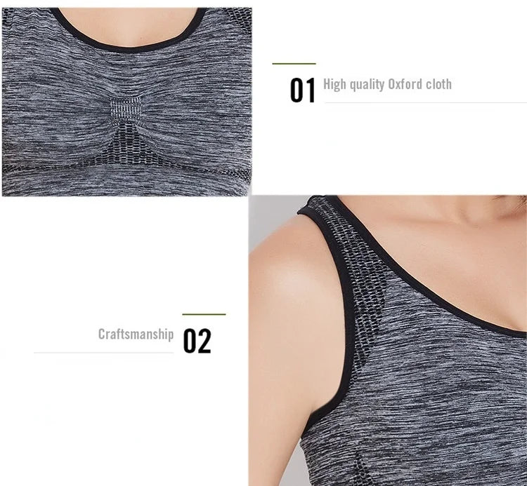 Seamless Crop Top Sports Bra Yoga Vest for Women