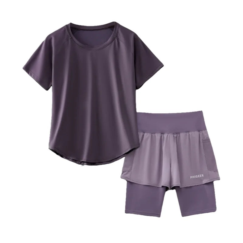 Lightweight Yoga Workout Set 2 in 1 Shorts