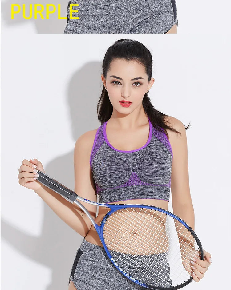 Seamless Crop Top Sports Bra Yoga Vest for Women