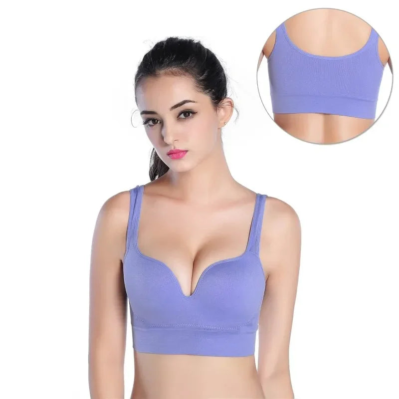 Seamless Push Up Cotton Bra Wireless Vest