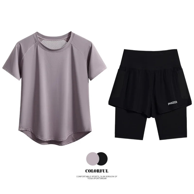 Lightweight Yoga Workout Set 2 in 1 Shorts