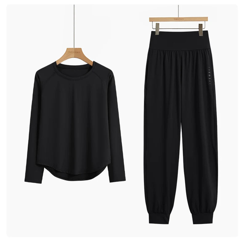 Two Piece Yoga Set Long Sleeve and Pants