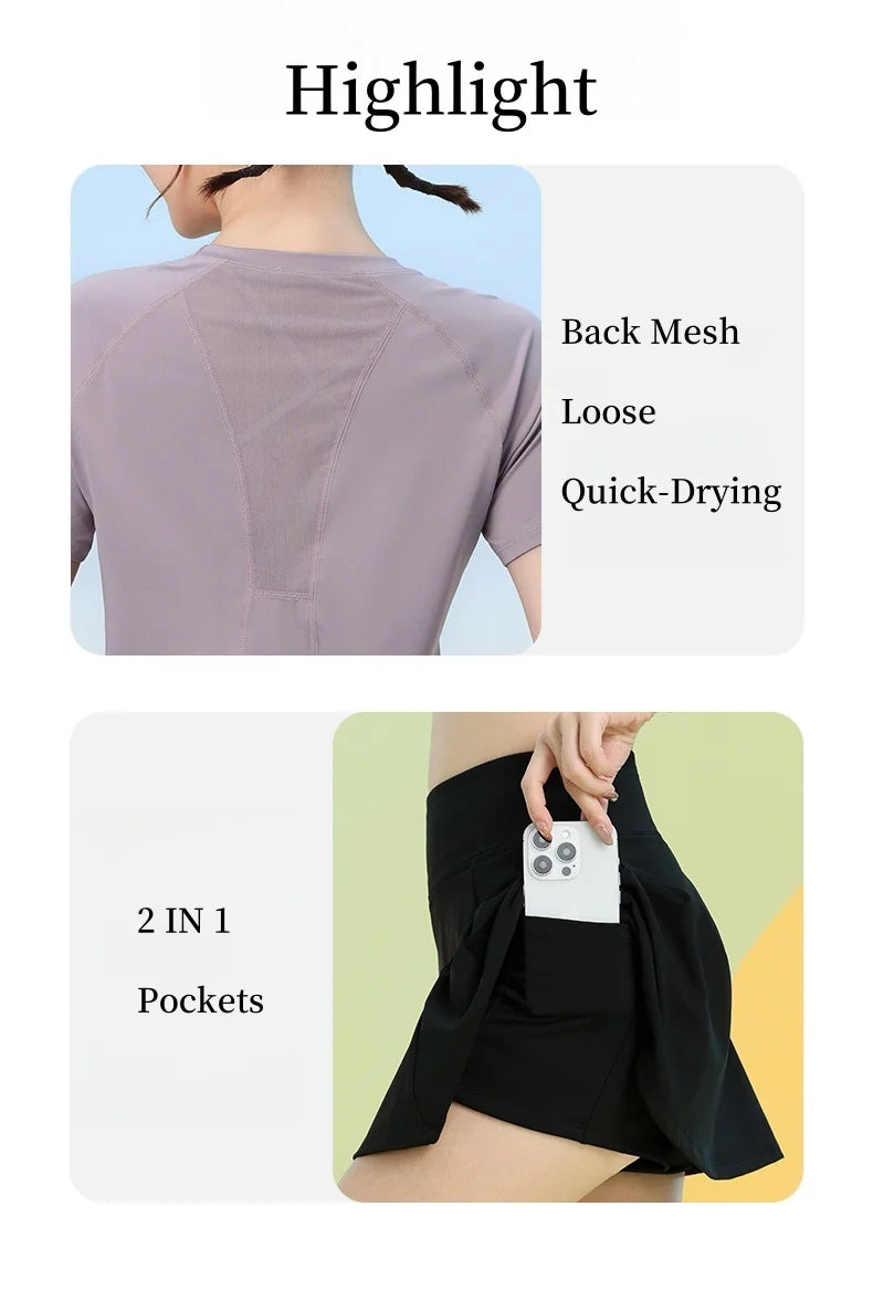 Quick Dry Tennis Skirt Set