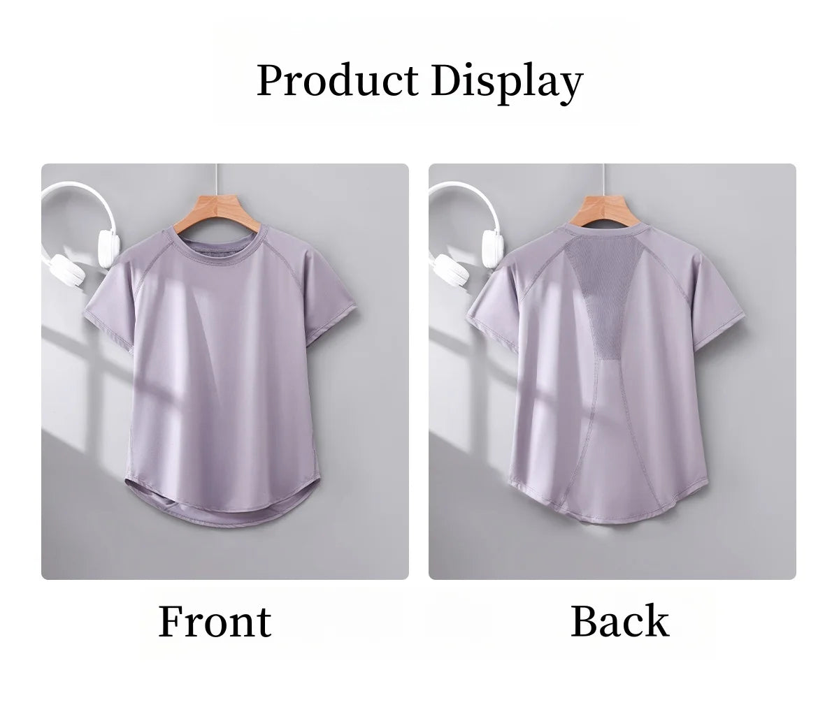 Short Sleeve Summer Workout Shirt for Women