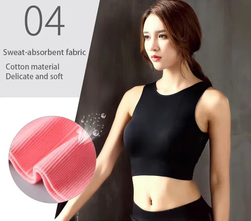 Shockproof Sports Bra Mesh Crop Top