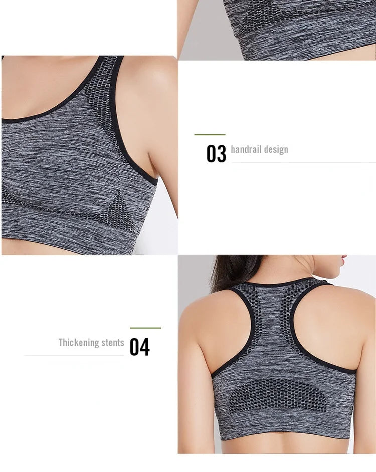 Seamless Crop Top Sports Bra Yoga Vest for Women