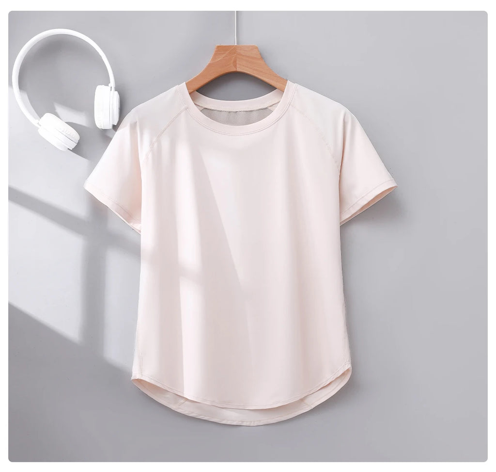 Short Sleeve Summer Workout Shirt for Women