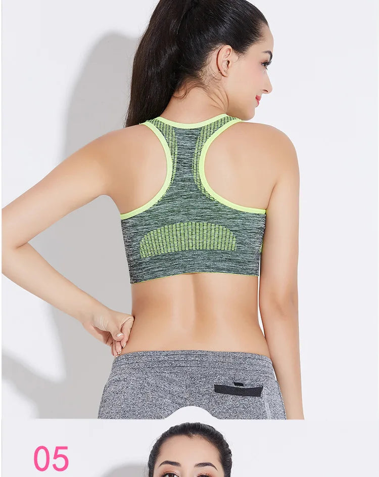 Seamless Crop Top Sports Bra Yoga Vest for Women