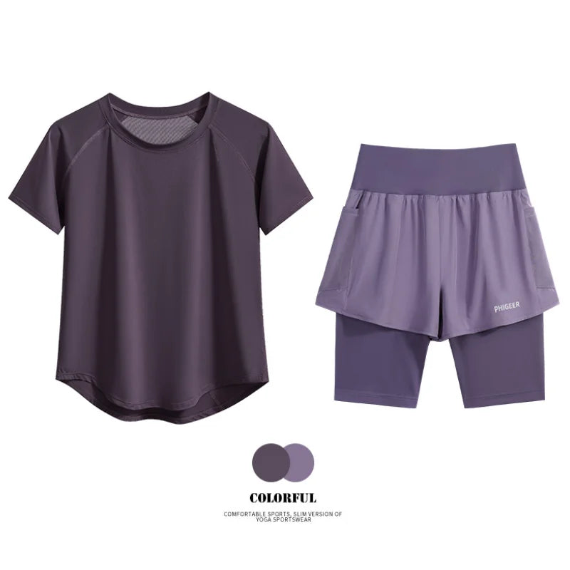 Lightweight Yoga Workout Set 2 in 1 Shorts