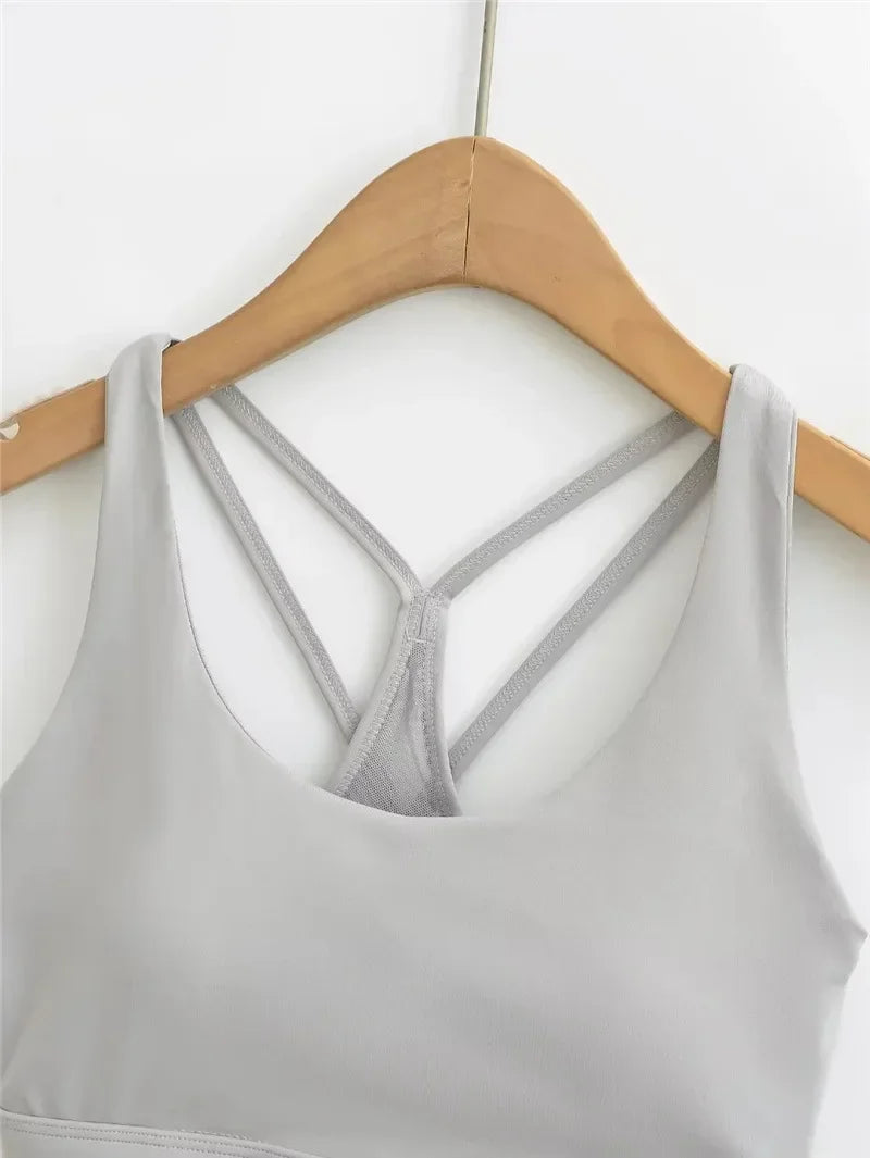 Cross Back Shock Absorption Yoga Bra