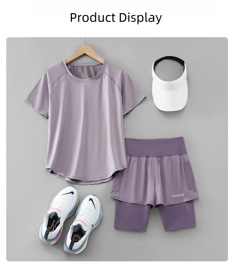 Lightweight Yoga Workout Set 2 in 1 Shorts