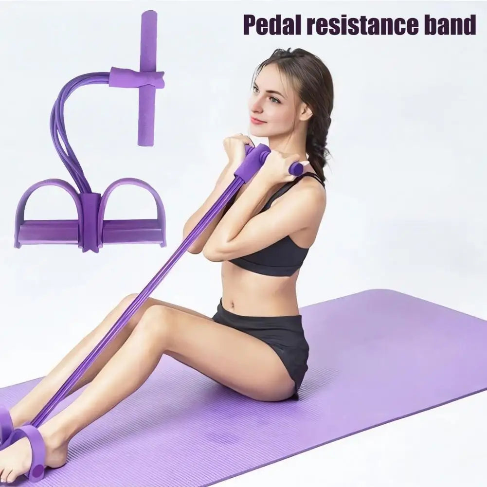 Elastic Sit Up Pull Rope Pedal Trainer