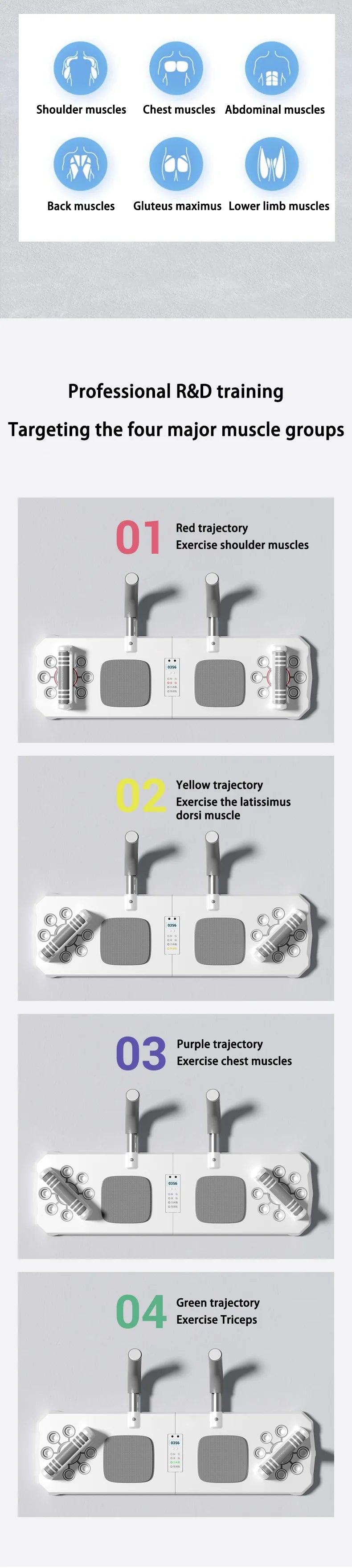 Portable Push Up Sit Up Double Plate Trainer