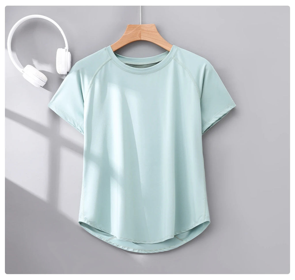 Short Sleeve Summer Workout Shirt for Women
