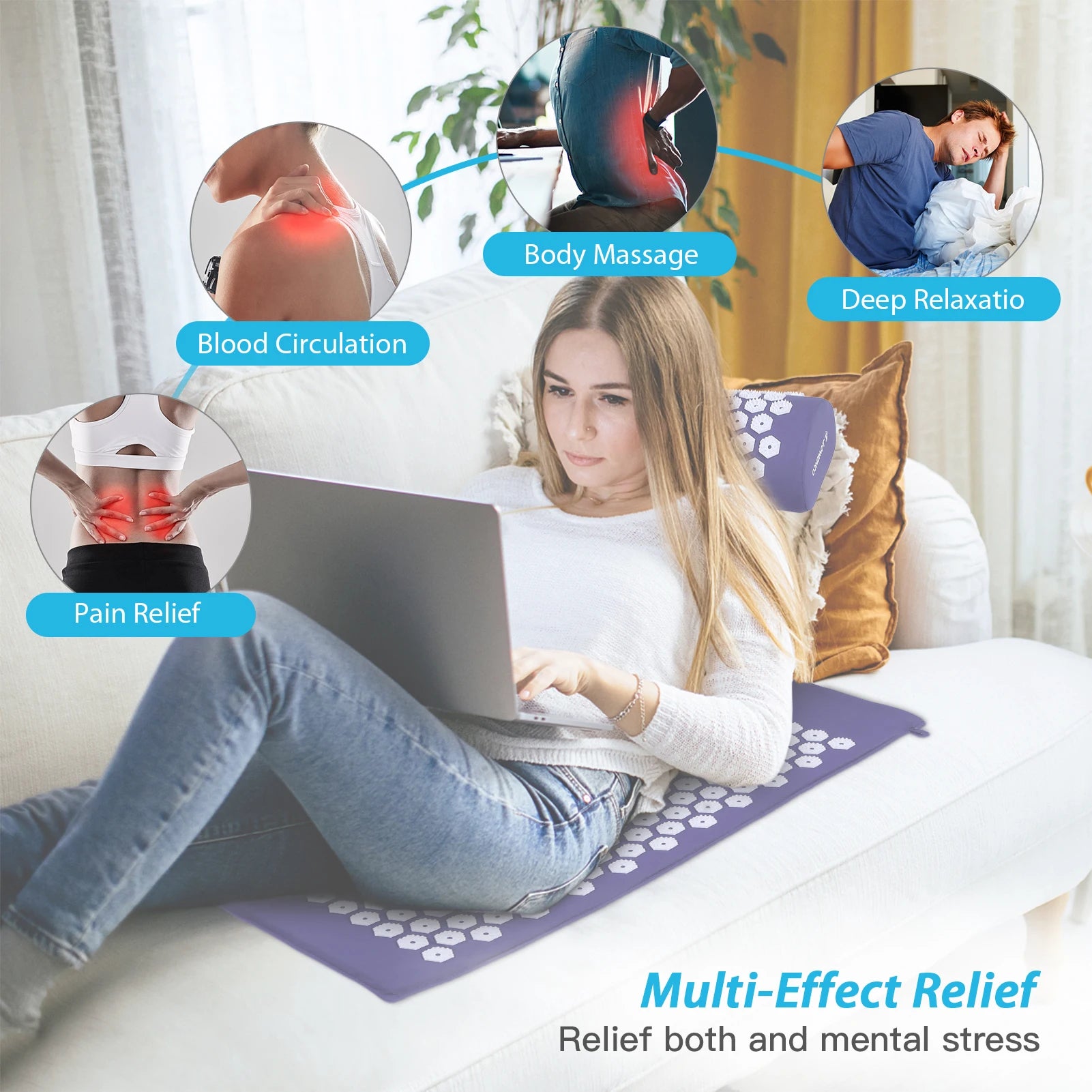 Acupressure Pillow Mat Set for Massage