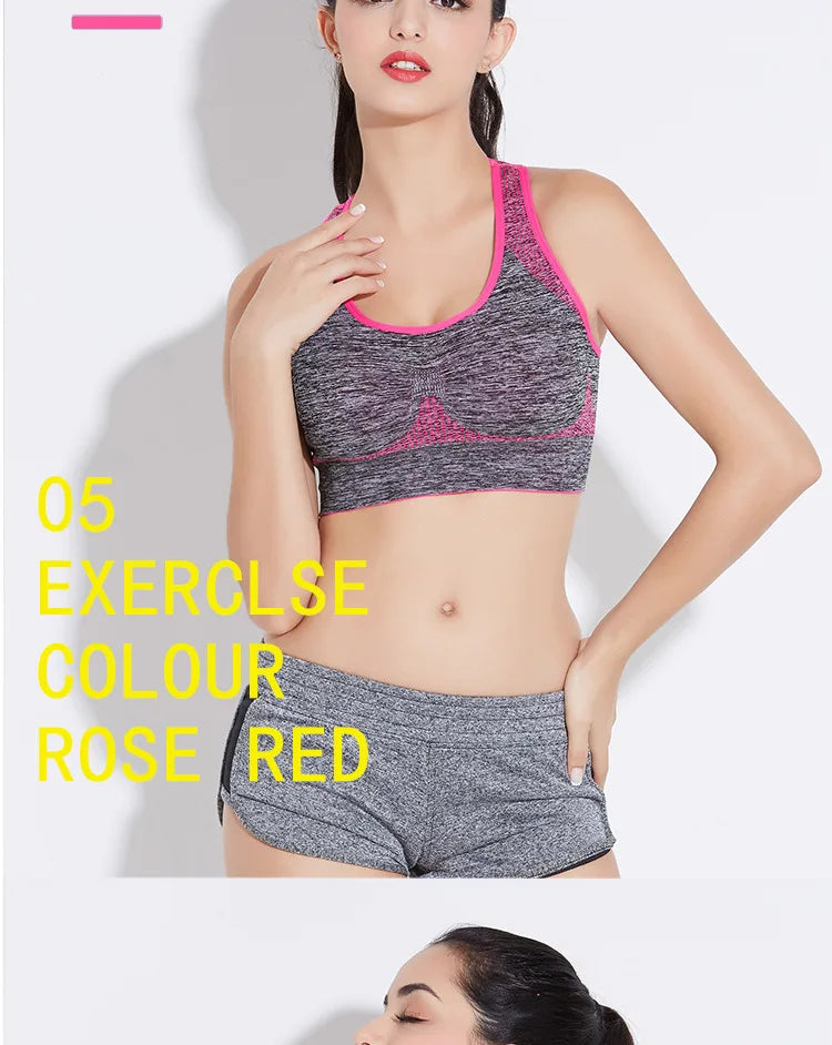 Seamless Crop Top Sports Bra Yoga Vest for Women