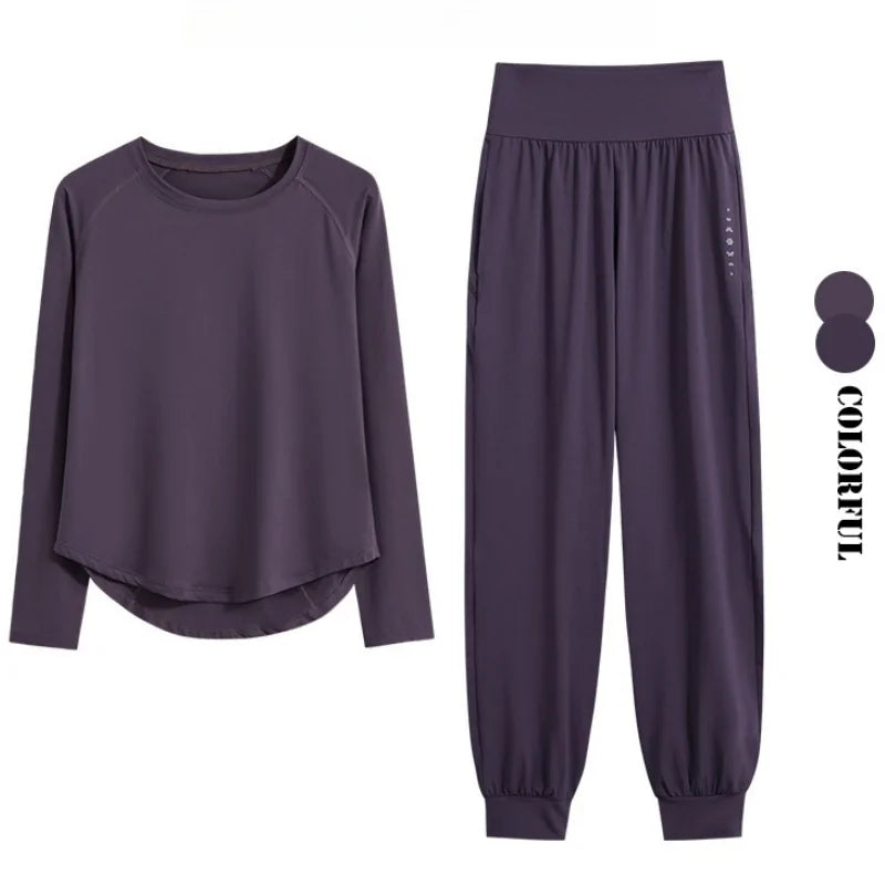 Two Piece Yoga Set Long Sleeve and Pants