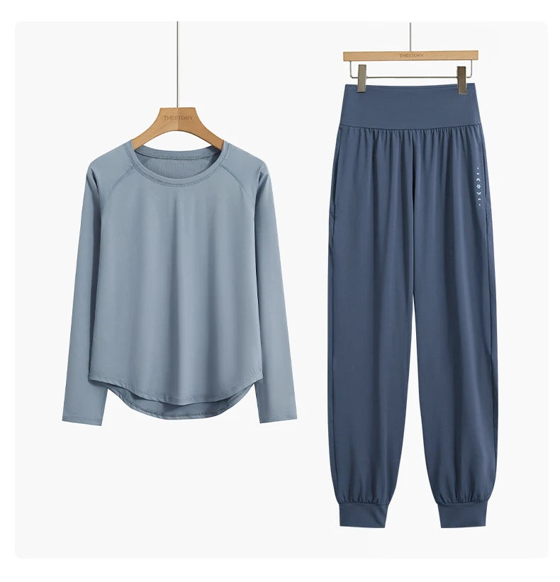 Two Piece Yoga Set Long Sleeve and Pants