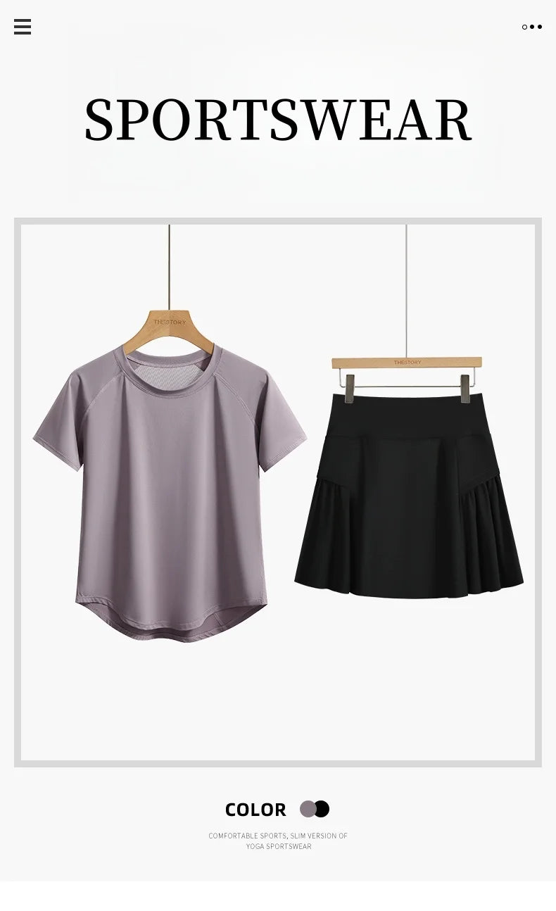 Quick Dry Tennis Skirt Set