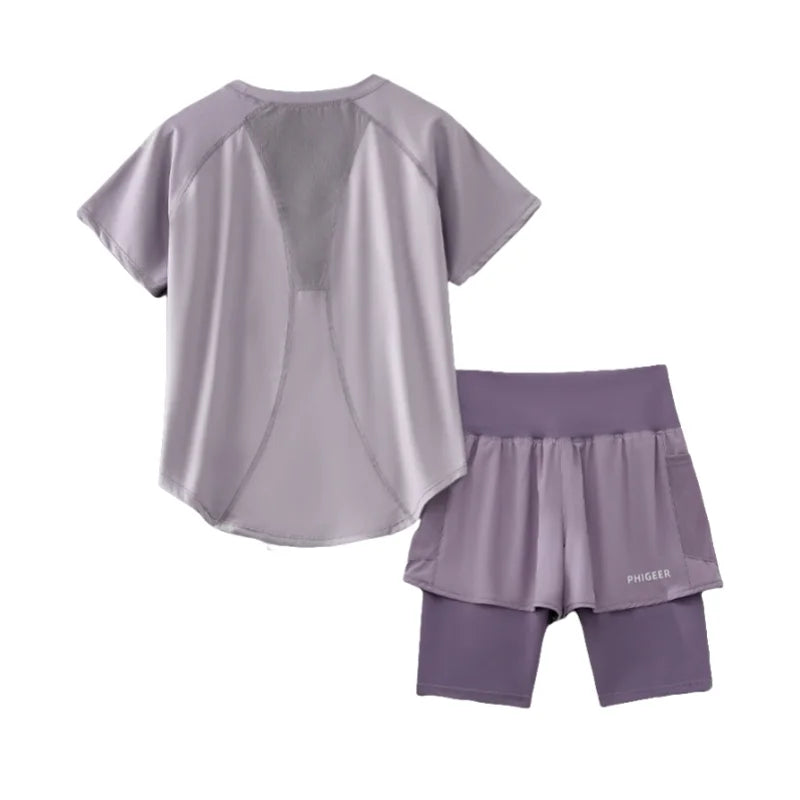 Lightweight Yoga Workout Set 2 in 1 Shorts