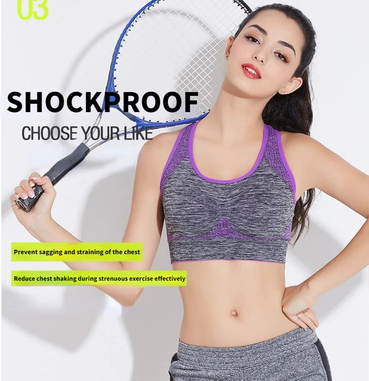 Seamless Crop Top Sports Bra Yoga Vest for Women