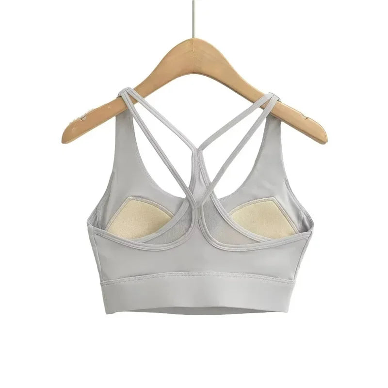Cross Back Shock Absorption Yoga Bra