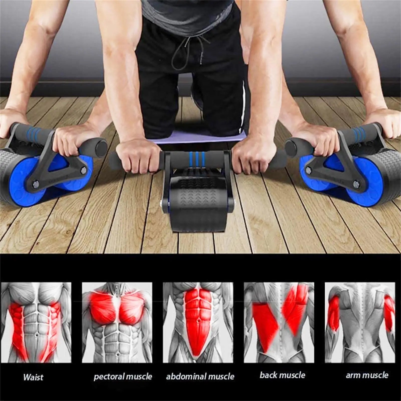 Springback Roller Ab Push Up Trainer