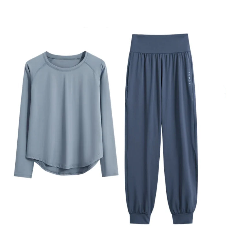 Two Piece Yoga Set Long Sleeve and Pants