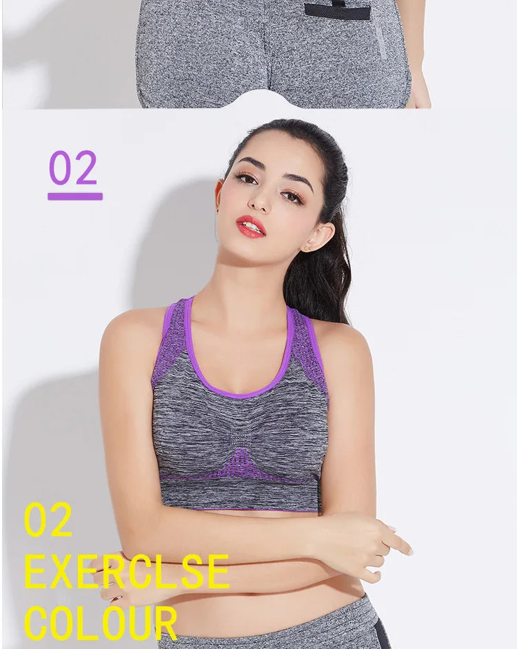 Seamless Crop Top Sports Bra Yoga Vest for Women