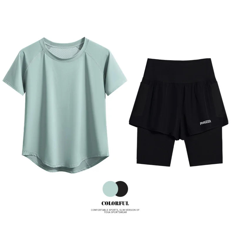 Lightweight Yoga Workout Set 2 in 1 Shorts