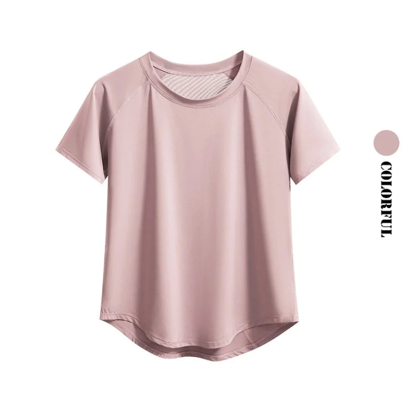 Short Sleeve Summer Workout Shirt for Women