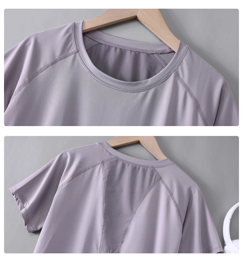 Short Sleeve Summer Workout Shirt for Women