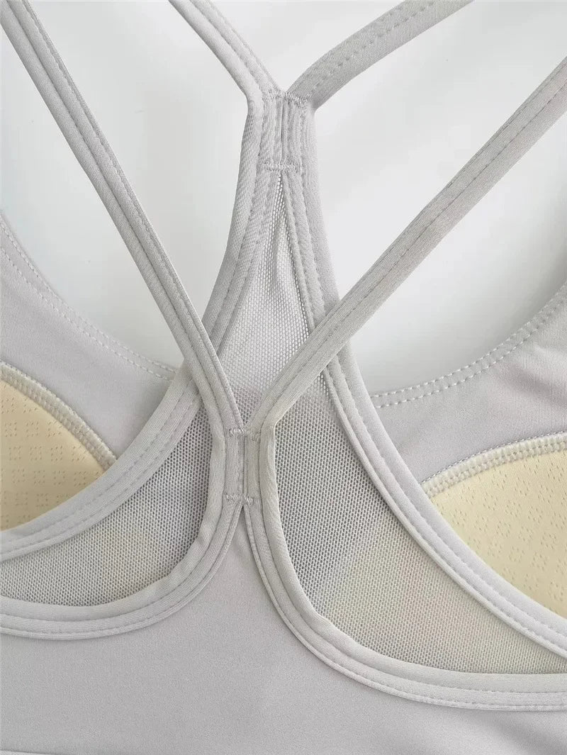 Cross Back Shock Absorption Yoga Bra