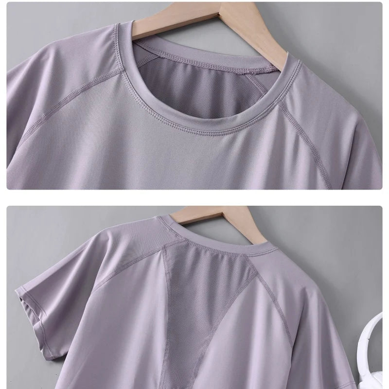 Short Sleeve Summer Workout Shirt for Women